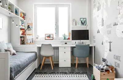 Pastel Hues in a Home for a Family of Two Children