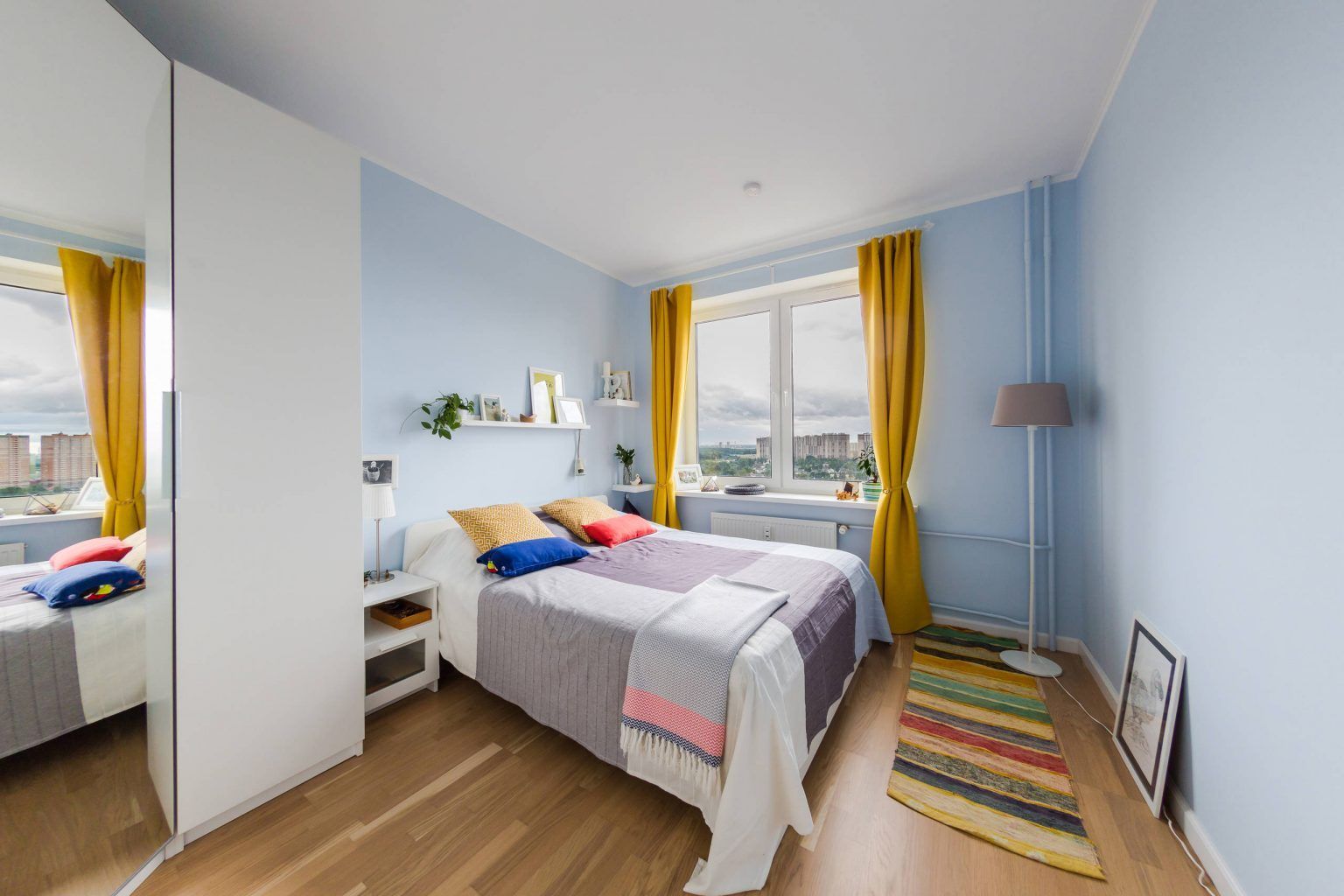 Modern Apartment with Colorful Accents