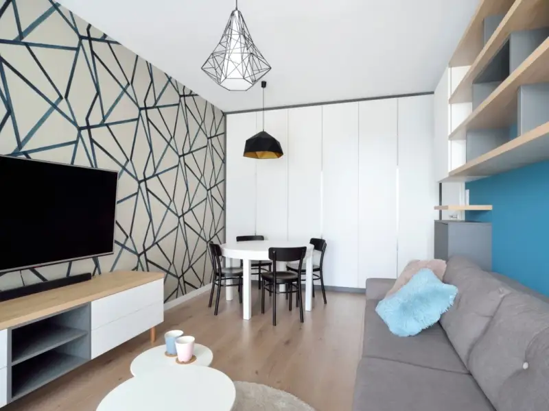 Geometrii moderne intr-un apartament de 49 mp