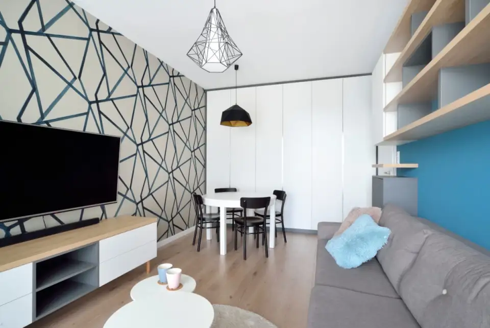 Modern Geometry in a 49 sq m Apartment