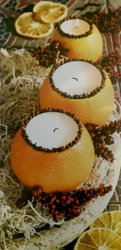 Natural Ornaments for Christmas: Orange Candles