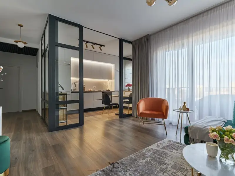 Un apartament modern din Bucuresti cu accente glam si industriale