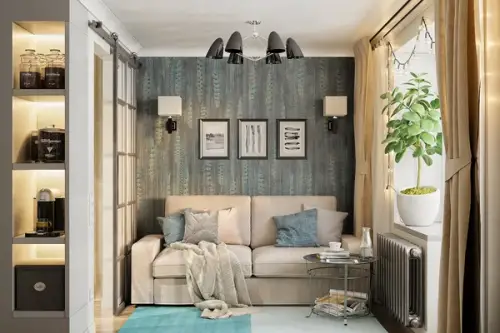 Proiect de amenajare pentru un apartament cu o camera
