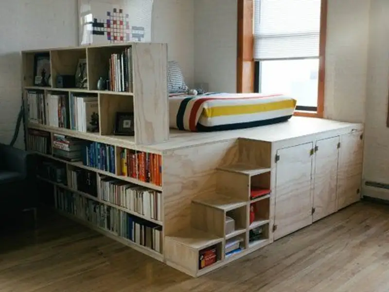 Mobilier multifunctional: platforma inaltata