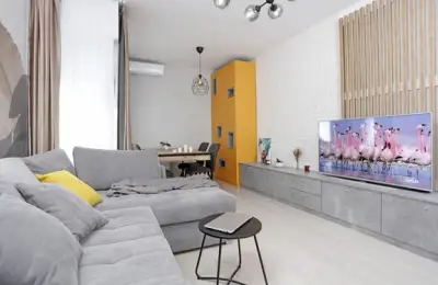 Modern and Bright 3-Bedroom Apartment Design in Bucharest with Gray Tones