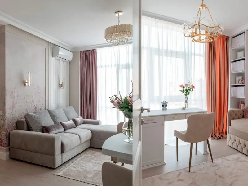 Stil clasic feminin intr-un apartament de 3 camere