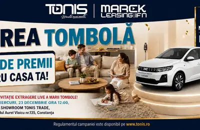 Marea Tombolă TONIS: o Dacia Logan nouă și 50 de premii, cu extragere live în ajunul Crăciunului