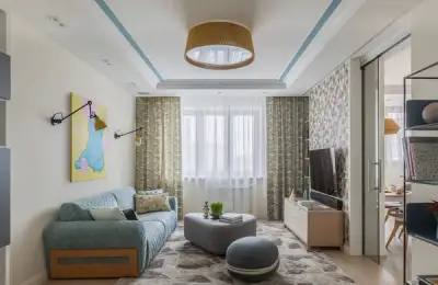 Youthful Space Designed in a 2-Bedroom Apartment