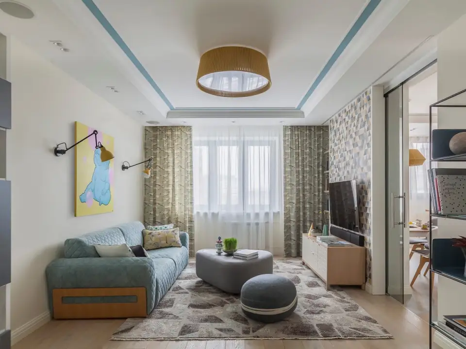 Youthful Space Designed in a 2-Bedroom Apartment