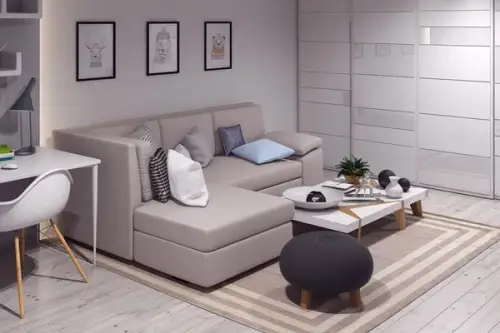 Amenajarea in stil minimalist a unei garsoniere tineresti de 47 mp