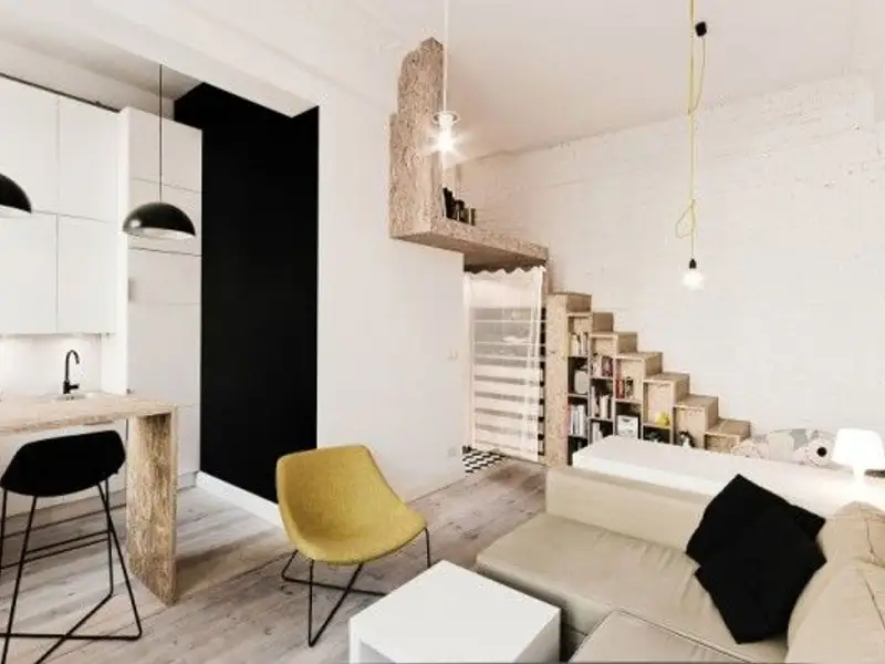 Apartament mic multifunctional: un design practic si original