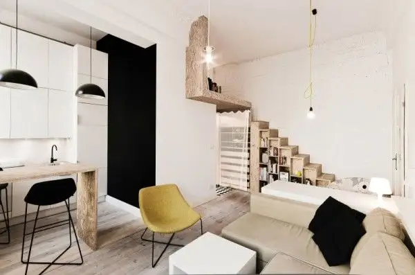 Apartament mic multifunctional: un design practic si original