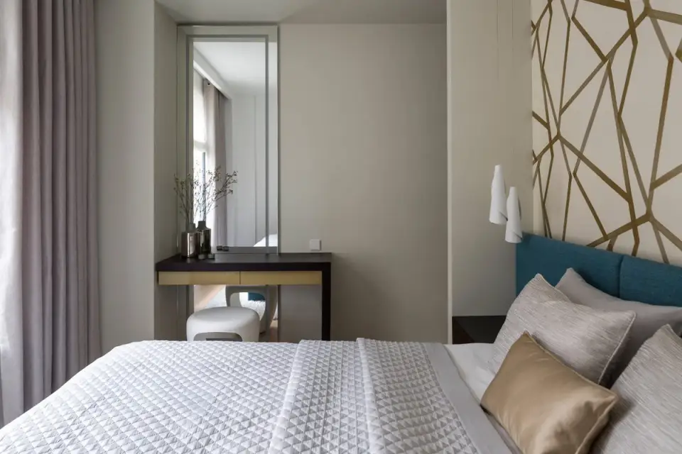 Modern Space Designed in a 4-Bedroom Apartment for a Family of Four