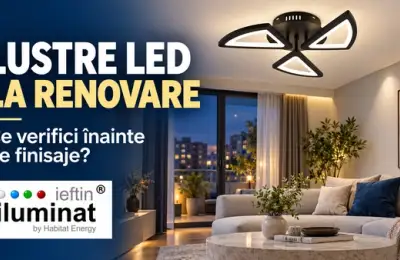 Lustre LED la renovare: ce verifici înainte să finisezi tavanul?