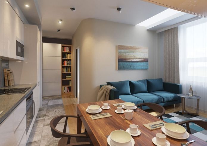 Design-ul excelent al unui apartament modern de 38 mp
