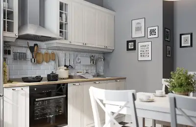 8 sq m Kitchen Designed in Nordic Style