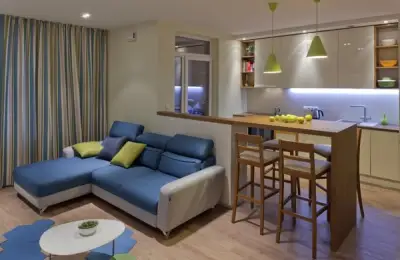 Cheerful 2-Bedroom Apartment with Blue and Green Accents