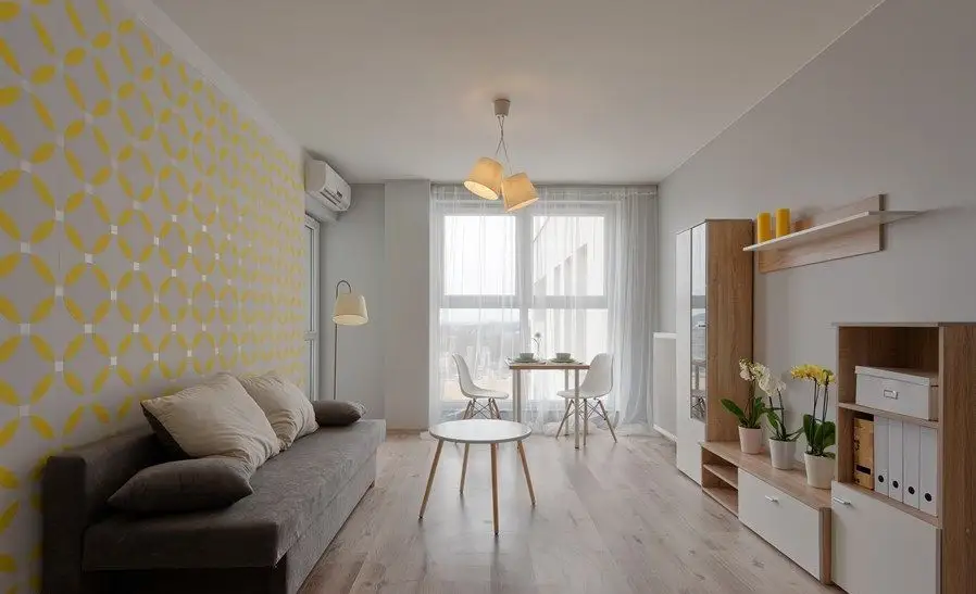 Yellow Decor in a Two-Bedroom Apartment