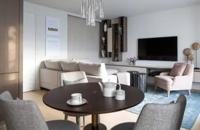 Neutral Tones in an Elegant Two-Room Design