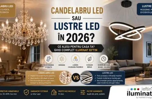 Candelabru sau Lustra LED în 2026? Sfaturi de la Iluminat Ieftin