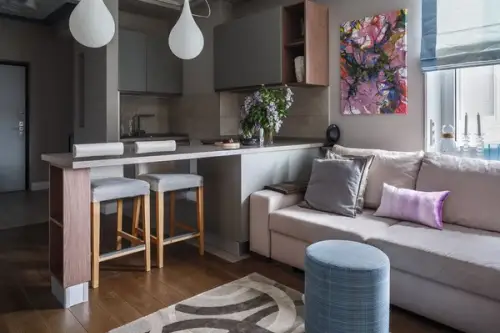 Apartament de trei camere modern amenajat pentru un cuplu tanar