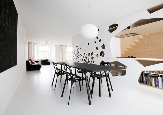 Apartament minimalist in doua culori