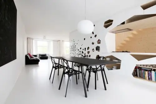 Apartament minimalist in doua culori