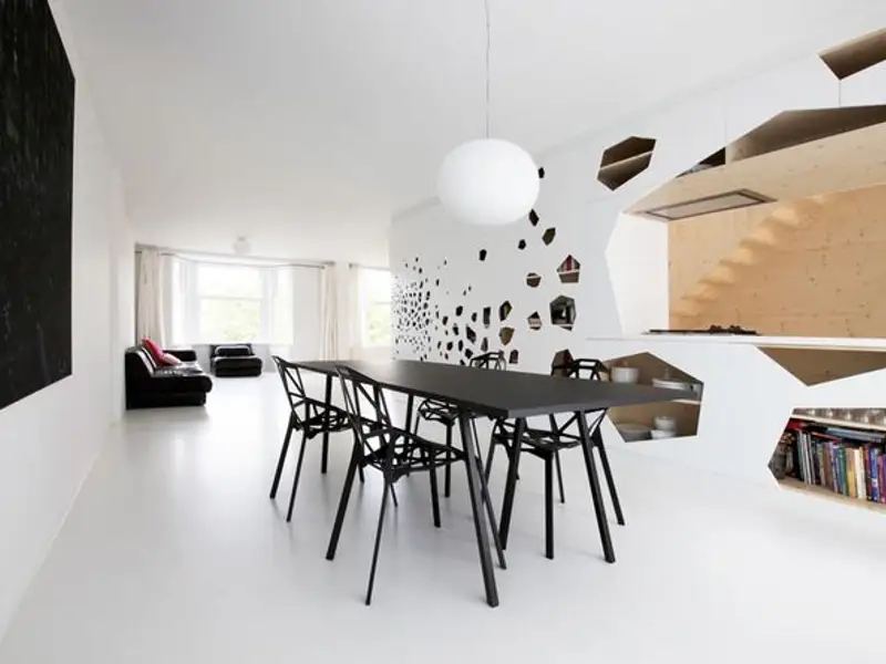 Apartament minimalist in doua culori