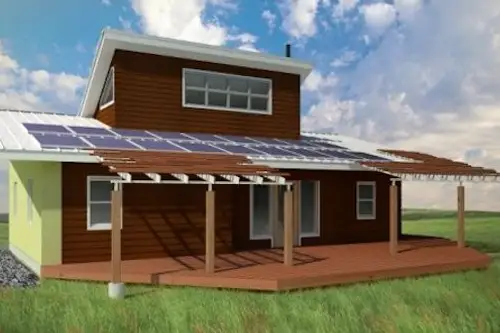 Fundatia Make It Right a lui Brad Pitt construieste 20 case pentru triburile din Montana