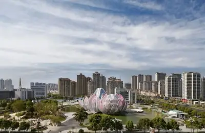 A Spectacular Lotus-Shaped Building Rises in Wujin, China