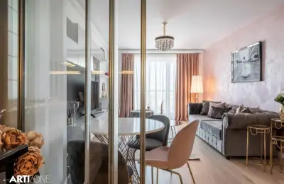 60 sqm Apartment Design: Glam Influences and Gold Accents