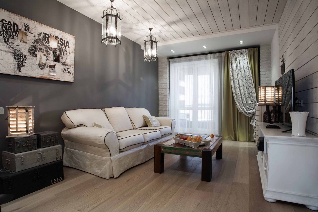 Rustic Atmosphere in a 65 Square Meter Apartment