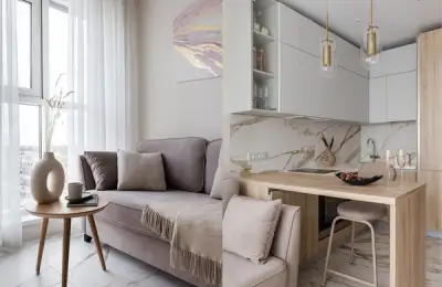 Bright 33sqm Studio Apartment with Modern Pastel Decor