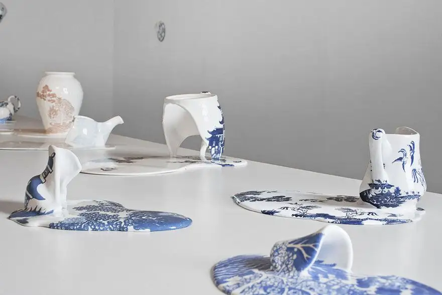 Porcelain Pieces "That Melt" Creations by Livia Marin