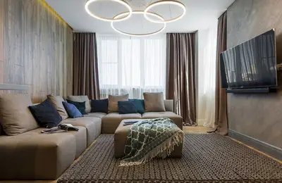 Modern Design with Color Accents and Contrasts