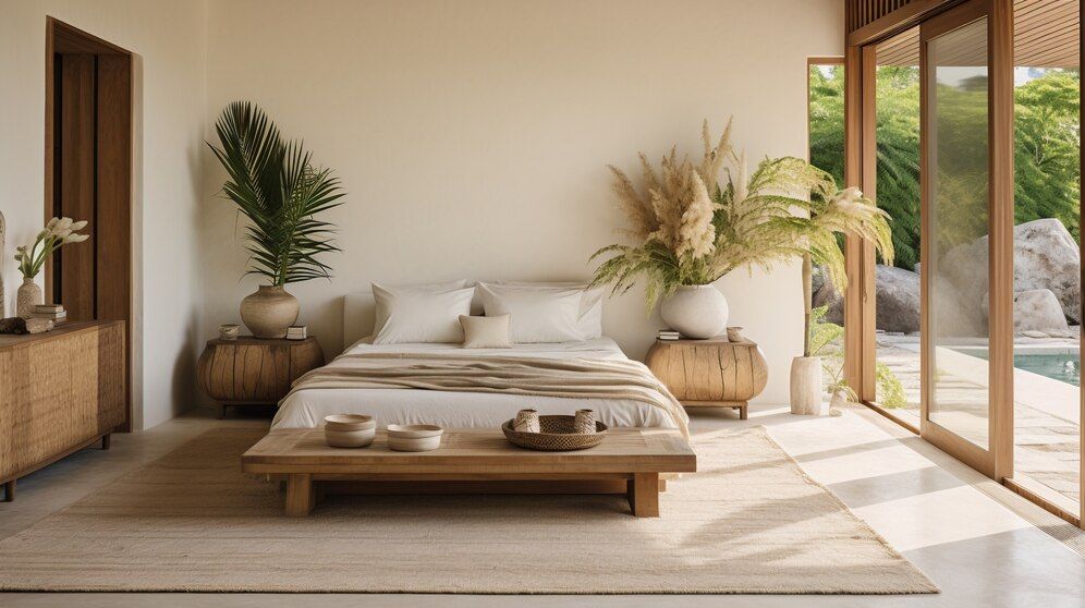 Tipuri de mobilier pentru un dormitor în stil boem-tropical