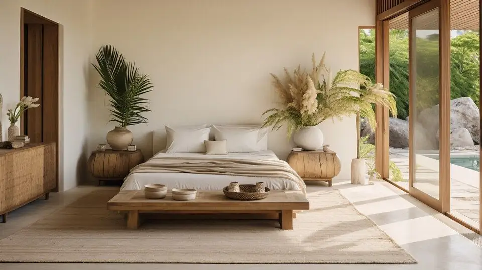 Tipuri de mobilier pentru un dormitor în stil boem-tropical