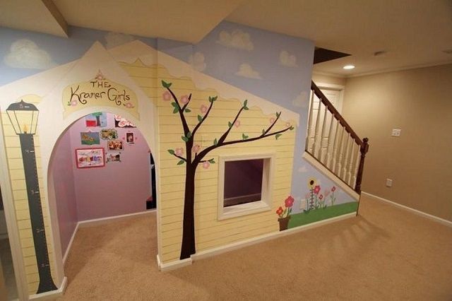 Play Space Designed Under Stairs for Children's Fun