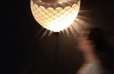 Lamp from Recycled Paper Glasses