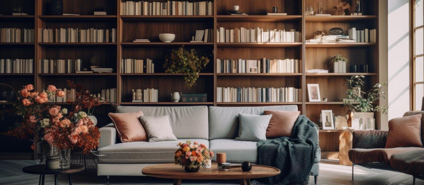 Biblioteci mari într-un living mare- 10 idei îndrăznețe despre amenajarea unei biblioteci în living