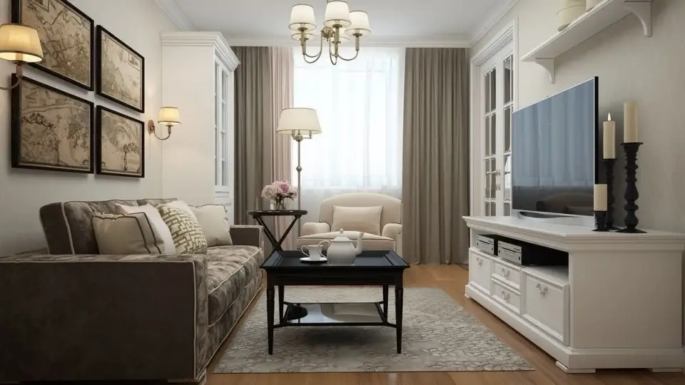 60 sq m Apartment Furnished in a Classic Style