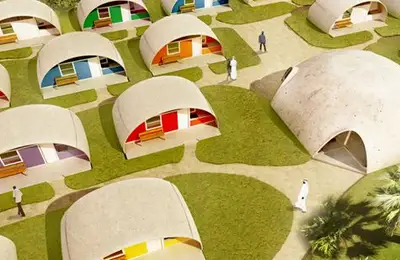 Homes Built from Inflatable Concrete