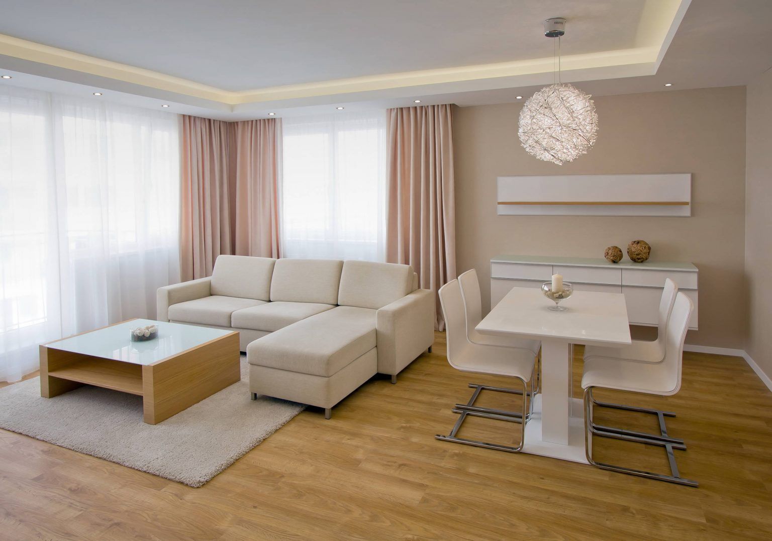 Neutral Colors in a 2-Room Layout