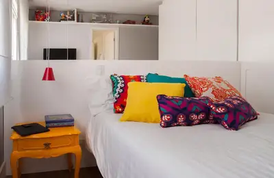 A Small but Colorful Bedroom for Sweet Dreams