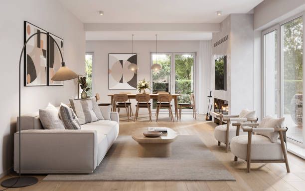 Tendințe de design interior pentru living în 2024