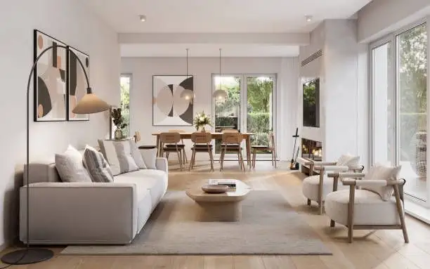 Tendințe de design interior pentru living în 2024