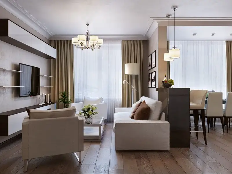 Spatiu modern amenajat intr-un apartament de 3 camere