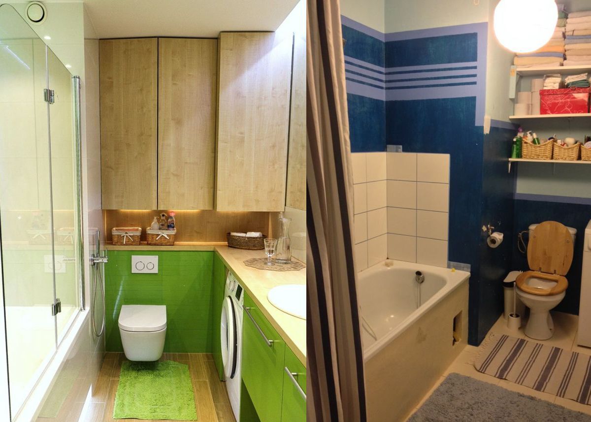 Modern Bathroom Design with Fresh Green Accents