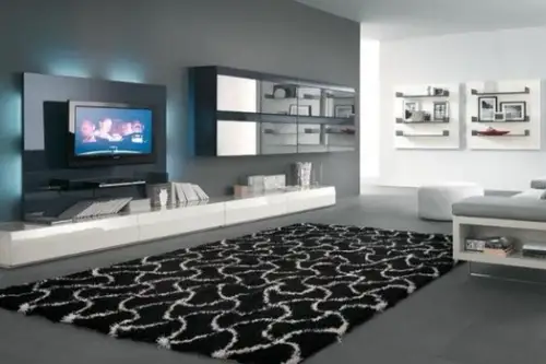Mobilier de living cu spatiu dedicat televizorului