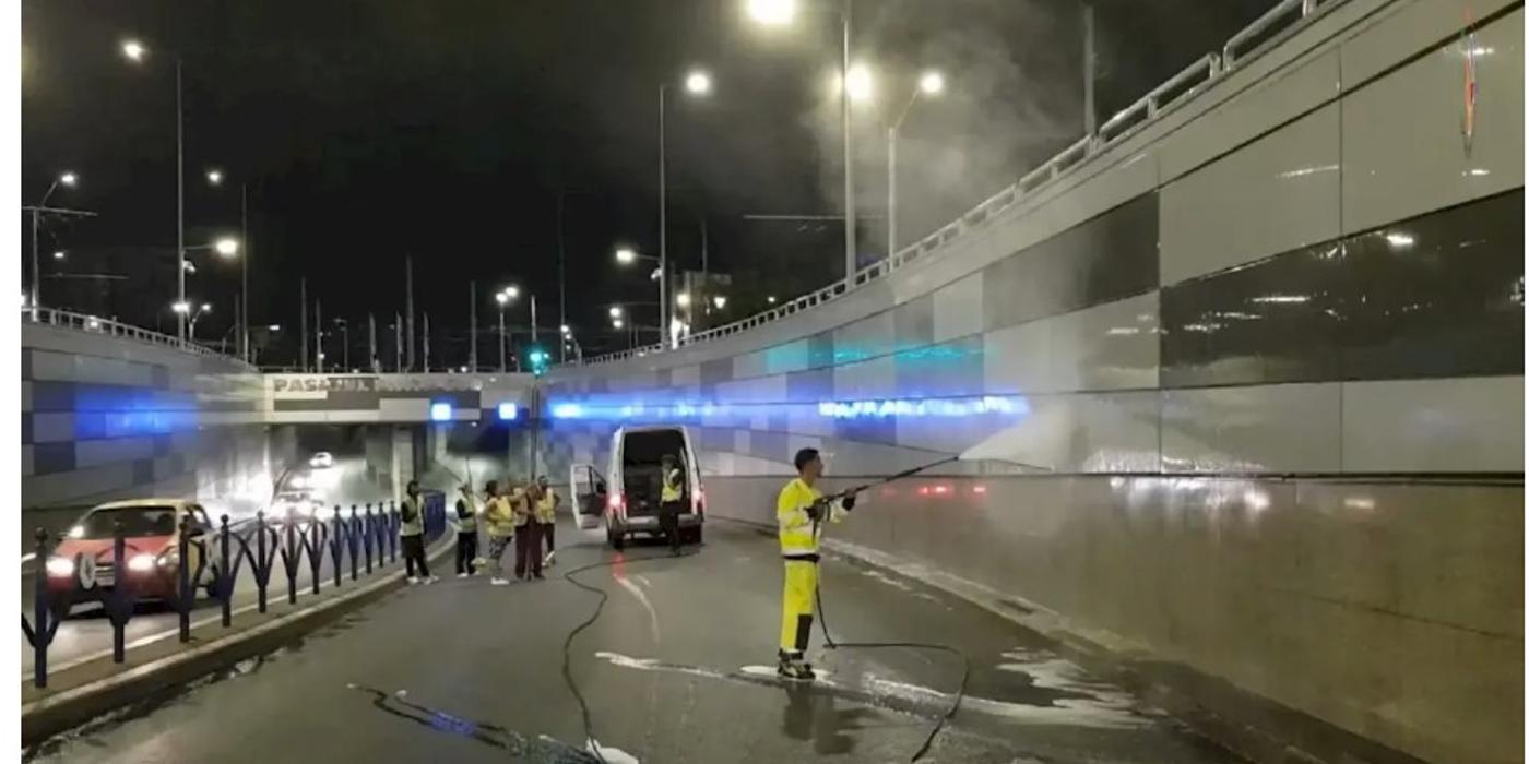 Pasajul Rutier Sudului a fost curățat, în weekend